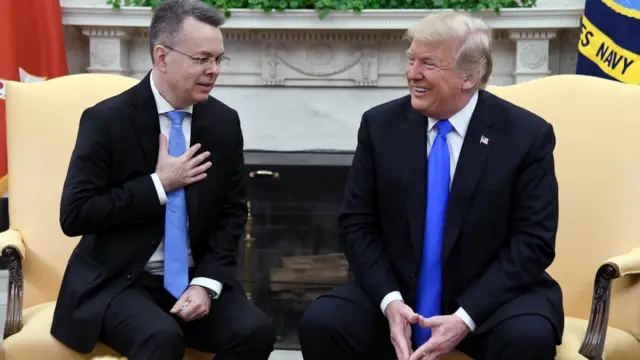 Andrew Brunson ve ABD Başkanı Donald Trump Beyaz Saray'da görüştü