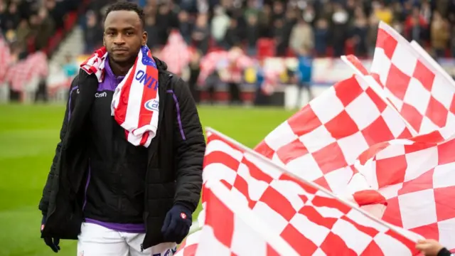 Saido Berahino de Stoke City pendant le match du Sky Bet Championship entre Stoke City et Leeds United le 19 janvier 2019.