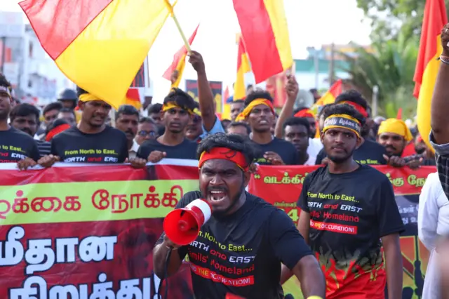 Tamils protest in North