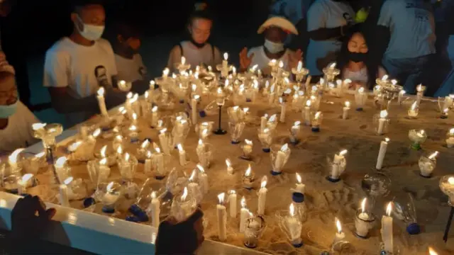 "Prophet TB Joshua burial": Temitope Balogun Joshua wife Evelyn Joshua lead 'funeral candlelight procession' by [Synagogue Church, Emmanuel TV]