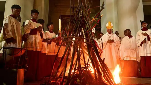 የስሪላንካ ክርስትያኖች የፋሲካ በዓልን ሲያከብሩ