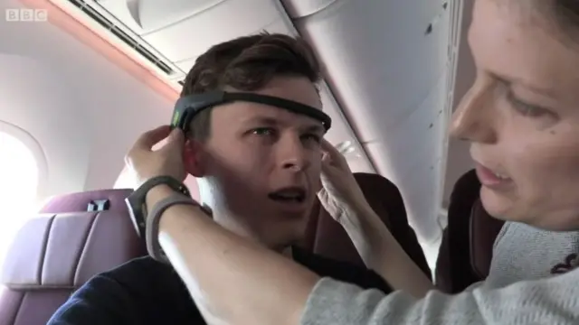 Luke Jones en el vuelo.