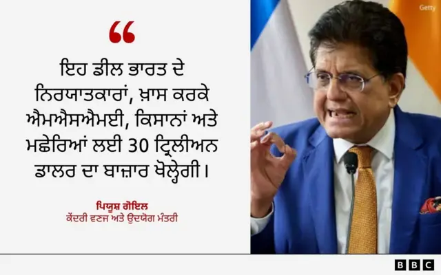 ਪਿਯੂਸ਼ ਗੋਇਲ - ਕੇਂਦਰੀ ਵਣਜ ਅਤੇ ਉਦਯੋਗ ਮੰਤਰੀ