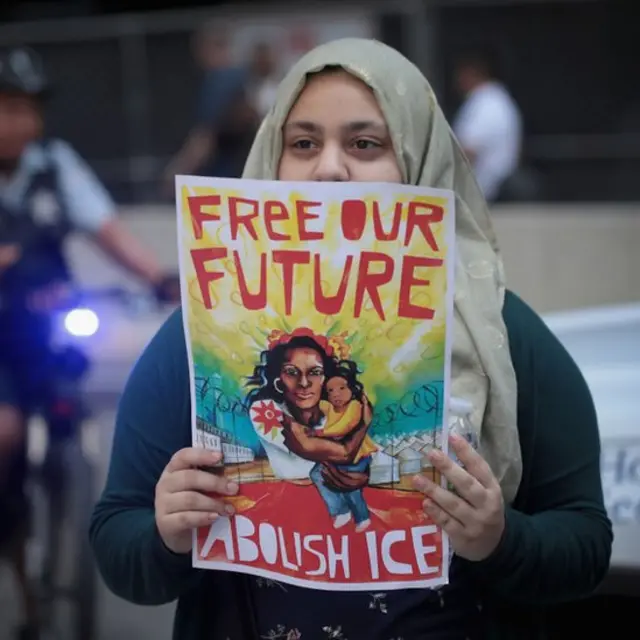 Protesta contra ICE.