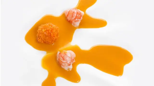 Plato de color naranja