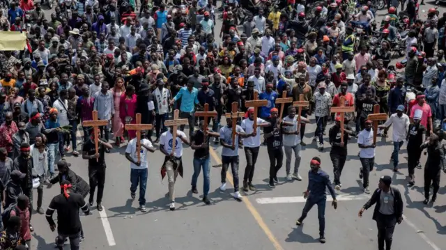 Abaherekeje abantu 10 baguye mu myiyerekano yo kwiyamiriza ONU i Goma mu ndwi iheze
