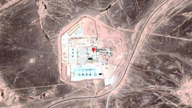 صورة بالقمر الاصطناعي لقاعدة التنف "موقع البرج22" 