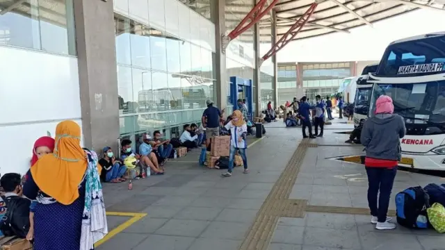 Kondisi terminal Pulogebang Rabu (23/04).