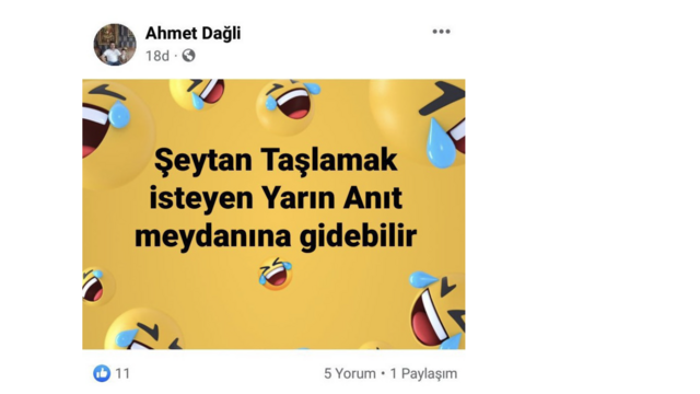 Ahmet Dağlı'nın paylaşımı