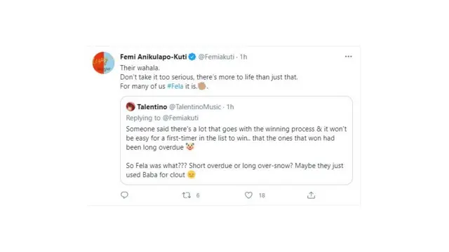 Femi Kuti tell fans to calm down