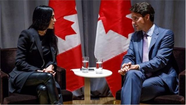 拉法蒂与加拿大总理特鲁多