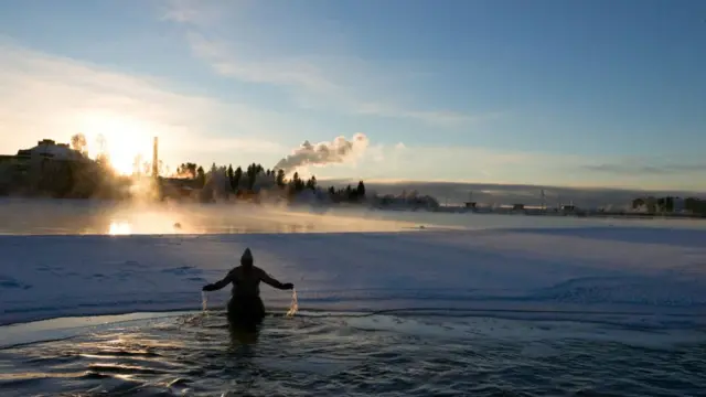 Paisaje marino en Finlandia.