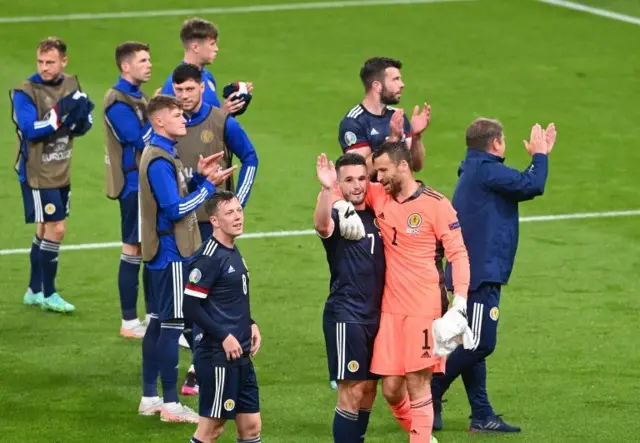 Đội Scotland sau trận đấu