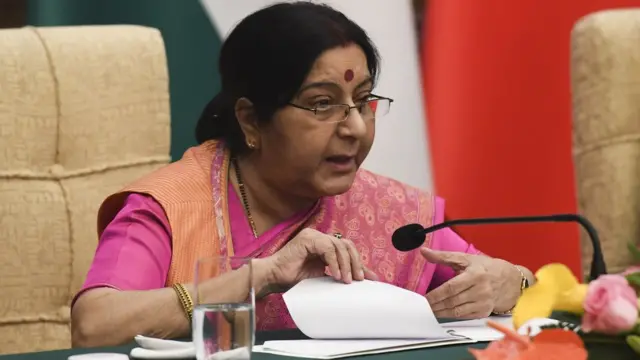 ভারতীয় পররাষ্ট্রমন্ত্রী সুষমা স্বরাজ