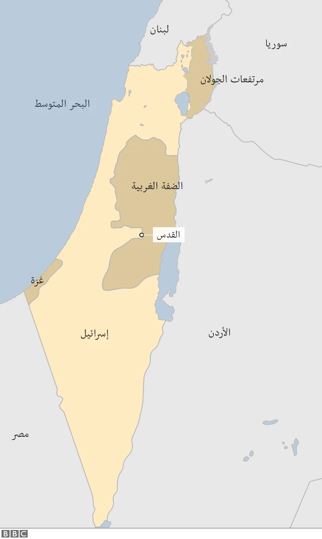 خريطة قطاع غزة