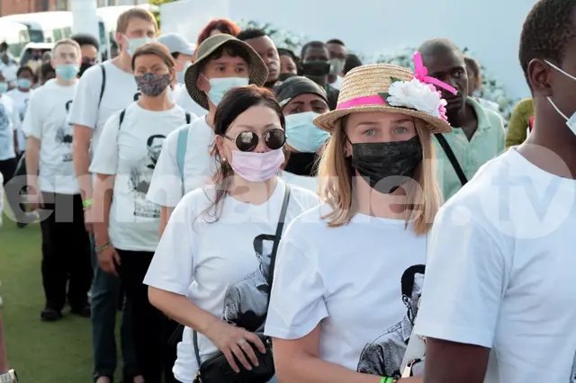"Prophet TB Joshua burial": Temitope Balogun Joshua wife Evelyn Joshua lead 'funeral candlelight procession' by [Synagogue Church, Emmanuel TV]