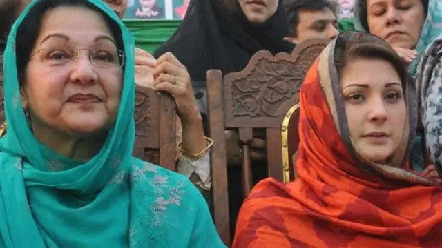 कुलसुम नवाज़ और उनकी बेटी मरियम नवाज़