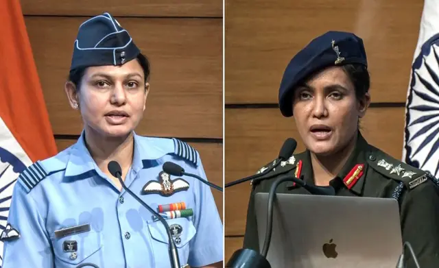 भारतीय सैन्य दलातील दोन महिला अधिकाऱ्यांकडून सध्या भारत-पाक संघर्षाची दररोज माहिती देण्यात आली.