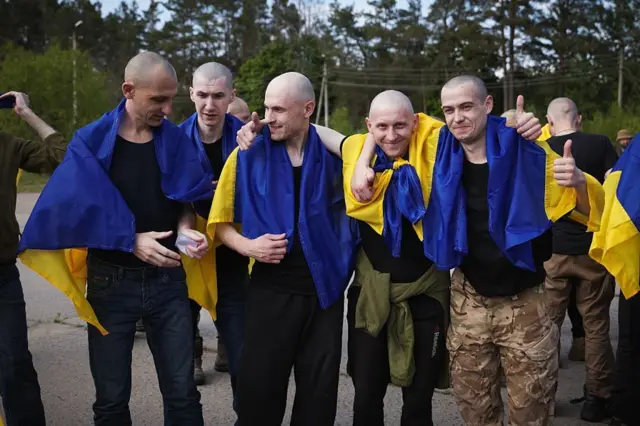 Prisioneros de guerra de Ucrania.