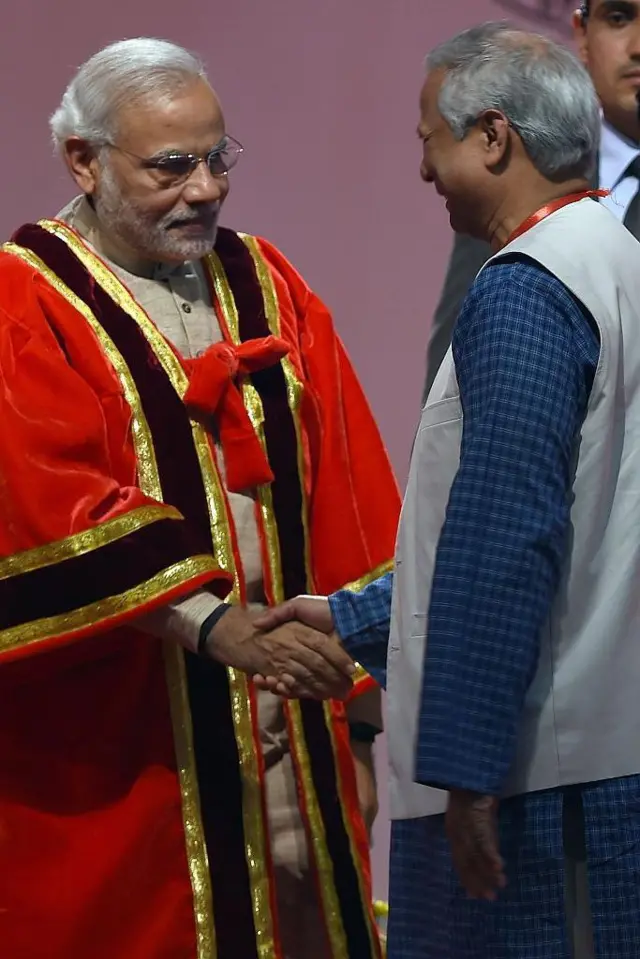 ਪ੍ਰੋਫ਼ੈਸਰ ਯੂਨੁਸ ਅਤੇ ਪ੍ਰਧਾਨ ਮੰਤਰੀ ਨਰਿੰਦਰ ਮੋਦੀ