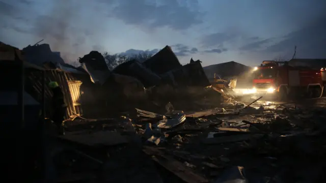 تصویری از ویرانی‌های بجا مانده پس از حمله دوشنبه‌شب پاکستان در کابل