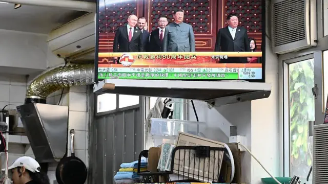中俄朝三国领导人历史性同框