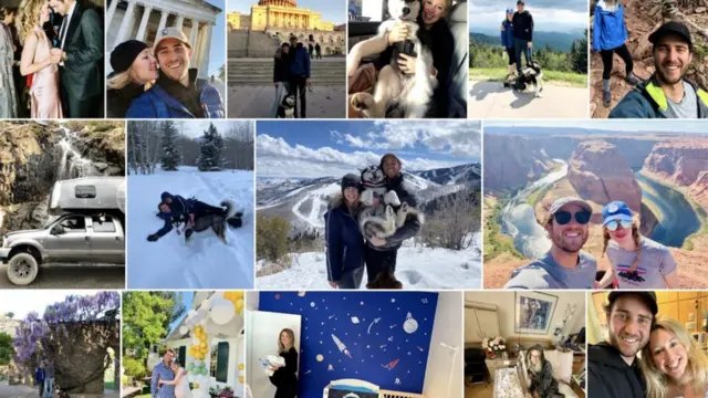 Snapshots show Holmes bin dey enjoy her freedom since dem convict her for June