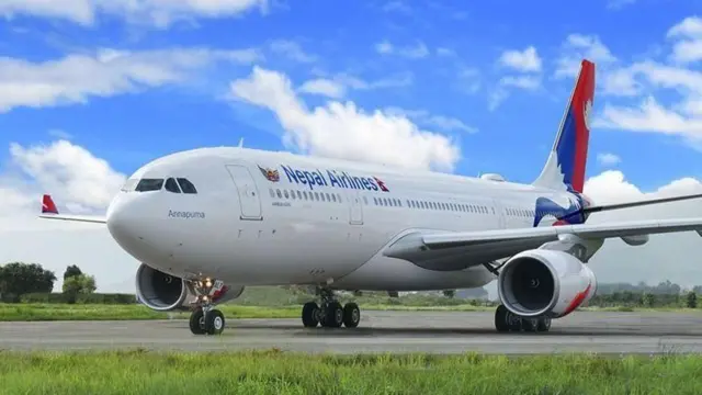 नेपाल वायुसेवा निगमको एक वाइडबडी विमान