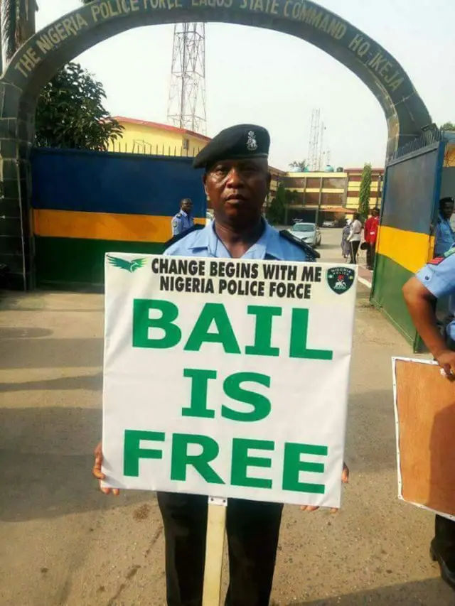 Ọlọpaa to gbe akọle lọwọ pe ọfẹ ni gbigba beeli afurasi