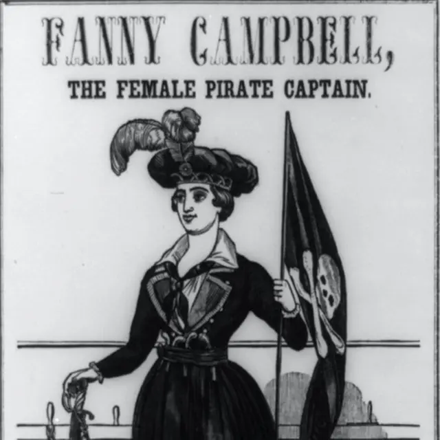 La couverture du roman de 1844, Fanny Campbell La femme capitaine pirate