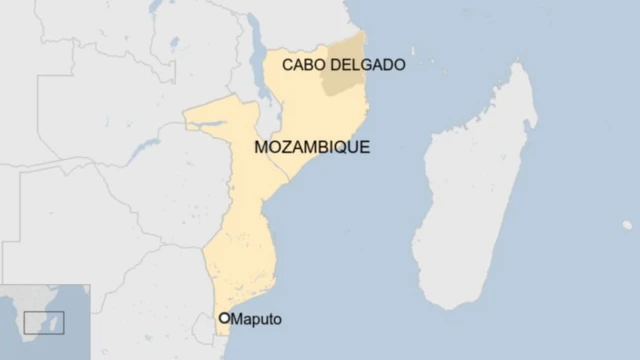 Ikarita ya Mozambique igaragaza intara ya