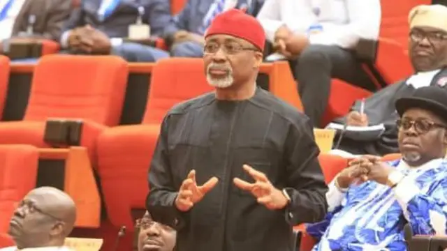 Sịnetọ Enyinnaya Abaribe na-anọchiteanya Abia South n'ụlọomeiwu Naịjirịa