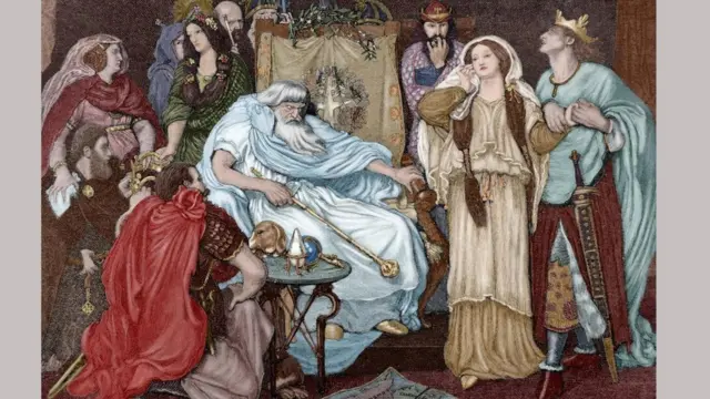 في مسرحية الملك لير لويليام شكسبير، كانت عيوب البطل سببا في سقوطه في هاوية الجنون