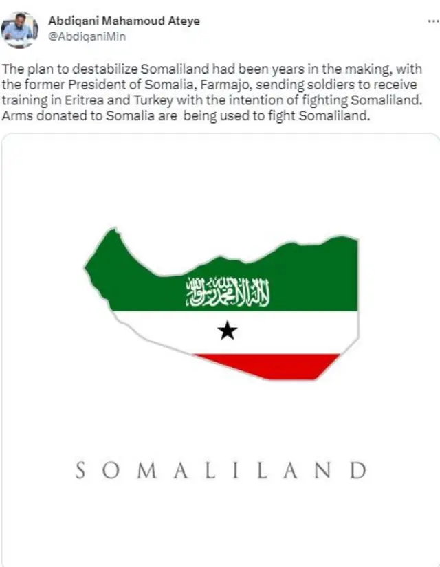 Qoraalka Wasiirka Gaashaandhigga Somaliland