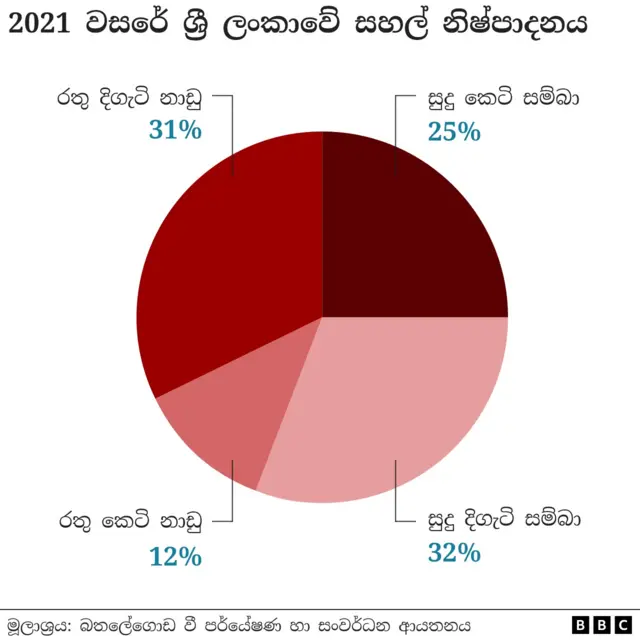 මෙරට තුළ වැඩි වශයෙන් නිෂ්පාදනය කරනු ලබන සහල් වර්ග