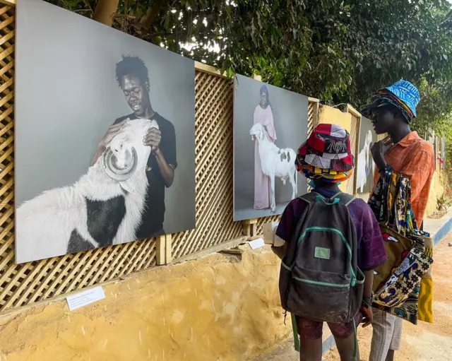 Yadda aka yi baje kolin hotunan raguna da masu su a Dakar babban birnin Senegal a ranar Laraba.