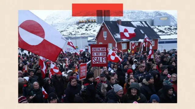 ग्रीनलैंड में अमेरिका के ख़िलाफ़ प्रदर्शन