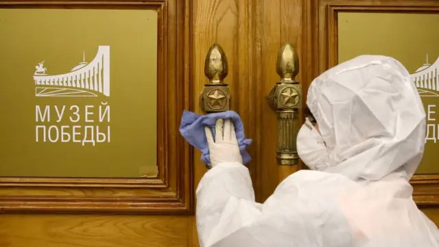 Дезинфекция в музее Победы, Москва
