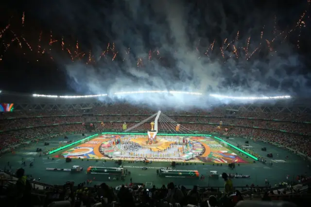 Àwọn àwòrán láti ibi ayẹyẹ ìṣíde ìdíje AFCON