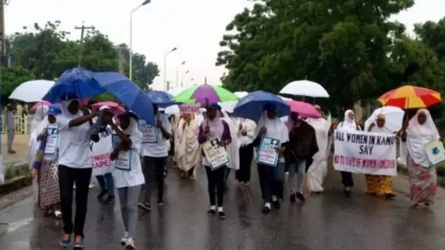 A baya-bayan nan ma mata sun yi zanga-zanga kan yawaitar fyade a Kano