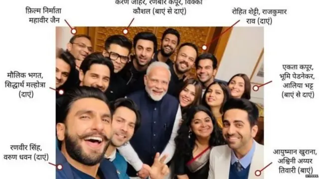 पंतप्रधान मोदी आणि कलाकार