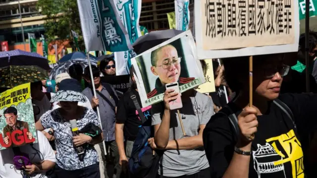 लू श्याबाओ की रिहाई के लिए प्रदर्शन