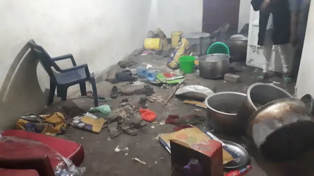 ኢትዮጵያውያን ስደተኞች የተያዙበት ክፍል 