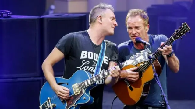Sting sur scène avec son fils Joe Sumner.