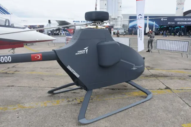 Türk Havacılık ve Uzay Sanayii (TUSAŞ) uçuş testlerine başlayan döner kanatlı kargo insansız hava aracı (İHA) ilk kez Paris Airshow'da sergilendi. 