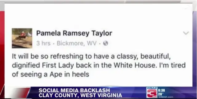 Chapisho la facebook lililomuhusicha bi Obama na sokwe