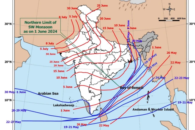ચોમાસાની શરૂઆત અને પ્રગતિ