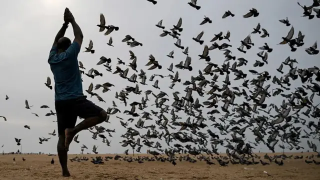 යෝගා අභ්‍යාසයේ නිරත පුද්ගලයෙකි