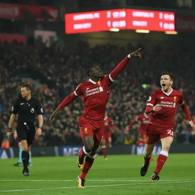 Sadio Mané anotó uno de los goles contra City.