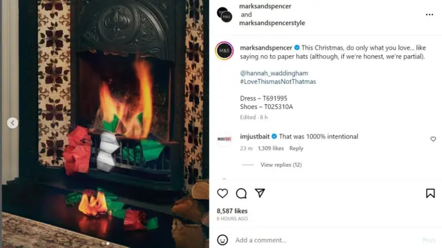 M S pulls Christmas advert post after Palestinian flag criticism BBC News